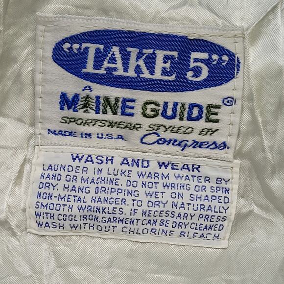 Vintage 90s MOD Jacket XL 23x28 Blue USA - Picture 11 of 11